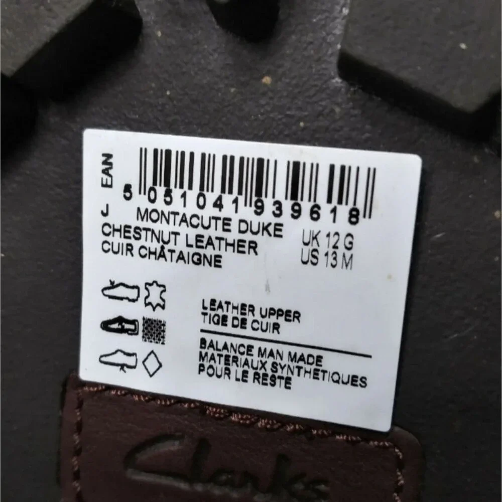 Clarks Montacute Duke 1825 Leather Chukka Boots Lace up Men's Shoes Size 13 M